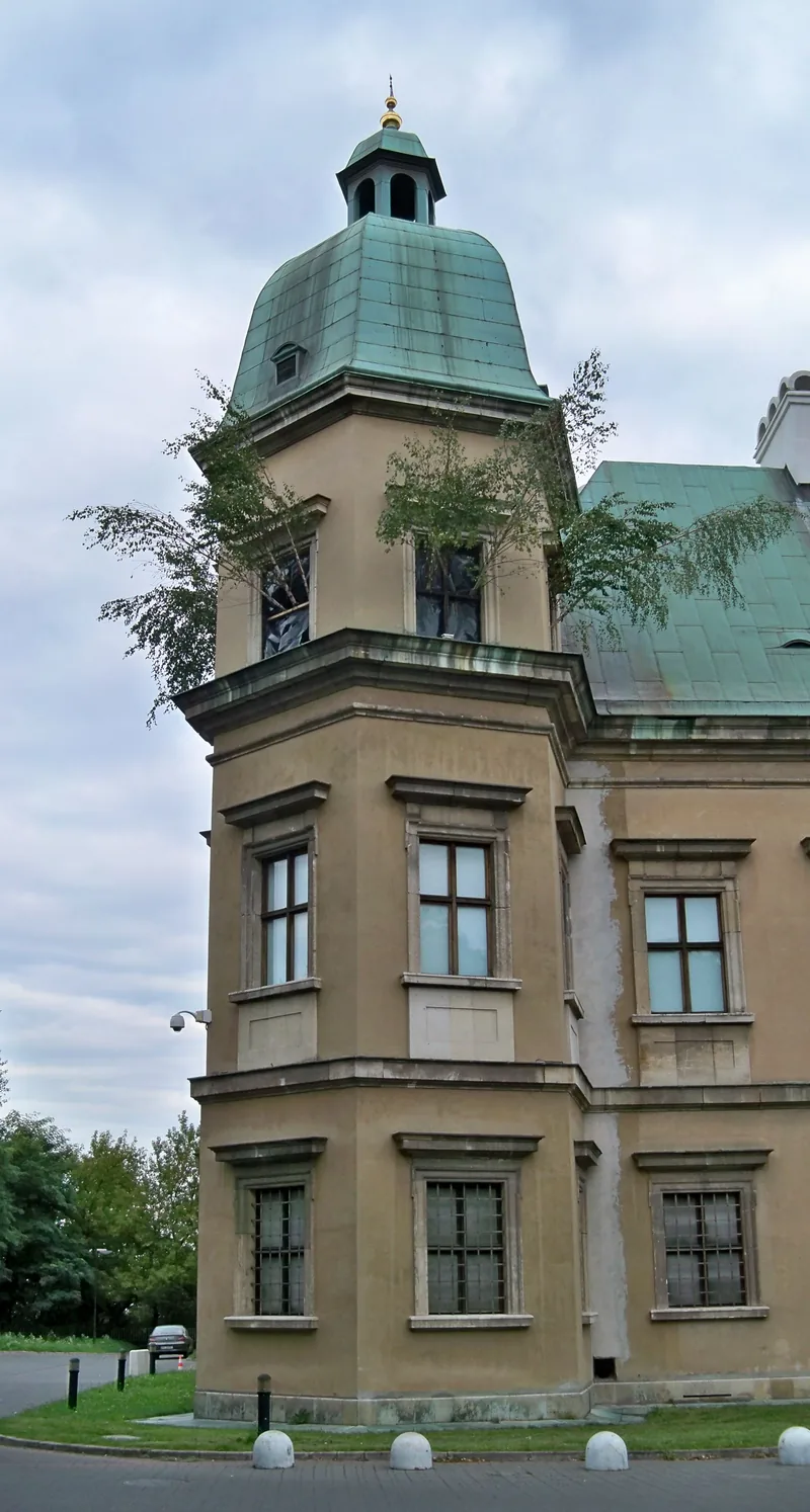 Instalacja sztuki współczesnej Cai Guo-Qianga przed Zamkiem Ujazdowskim